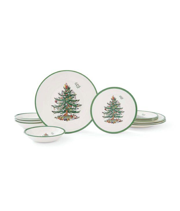 Christmas Tree 12 Piece Dinner Set